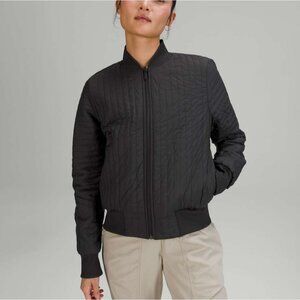 Lululemon Non-Stop Cotton Reversible Bomber Jacket in Black